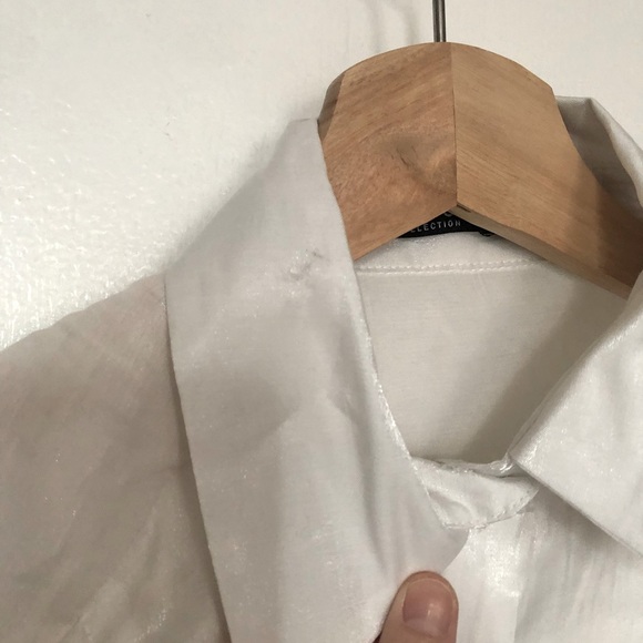 Nasty Gal Tie Button Down Shirt - Picture 2 of 6